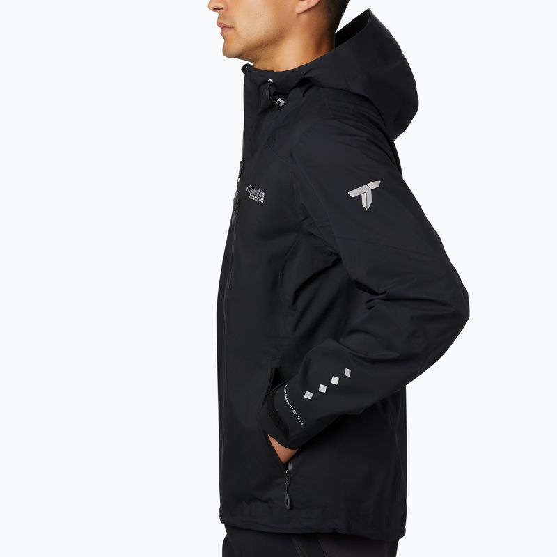 Columbia men's Titan Pass 2.5L Shell rain jacket black 1888941 3