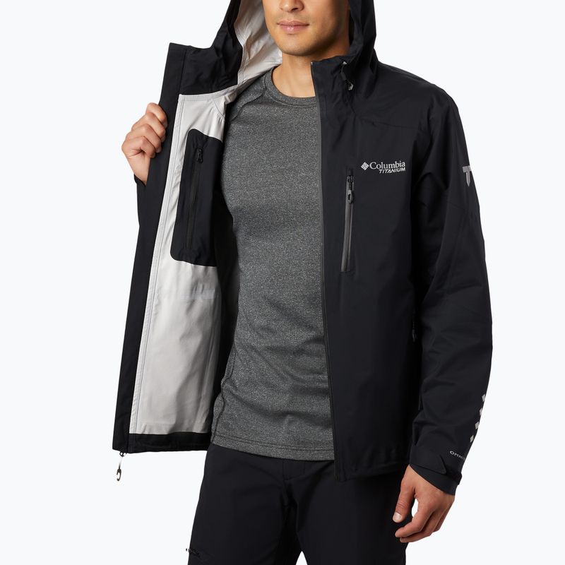 Columbia men's Titan Pass 2.5L Shell rain jacket black 1888941 4