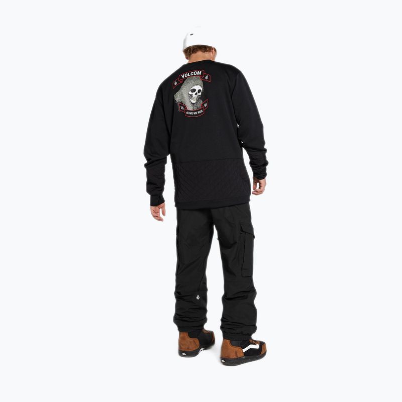Men's Volcom Let It Storm Crew snowboard sweatshirt black G4652201-ART 2