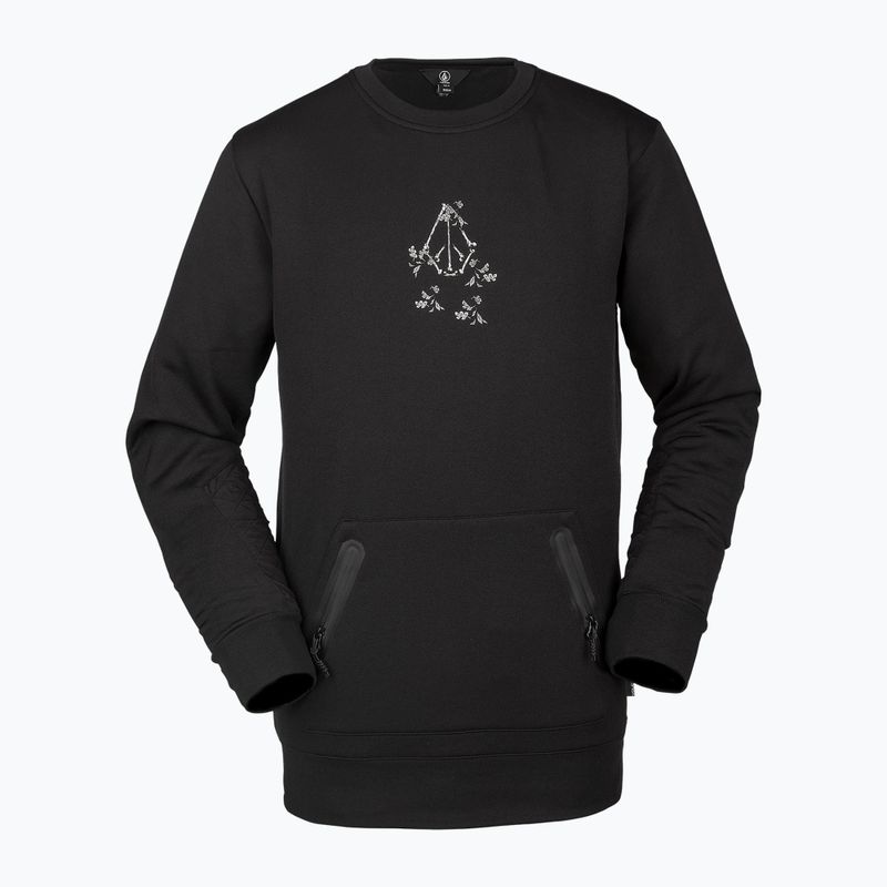Men's Volcom Let It Storm Crew snowboard sweatshirt black G4652201-ART 3