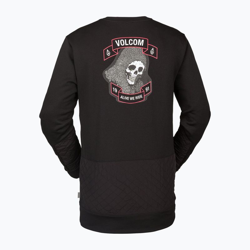 Men's Volcom Let It Storm Crew snowboard sweatshirt black G4652201-ART 4