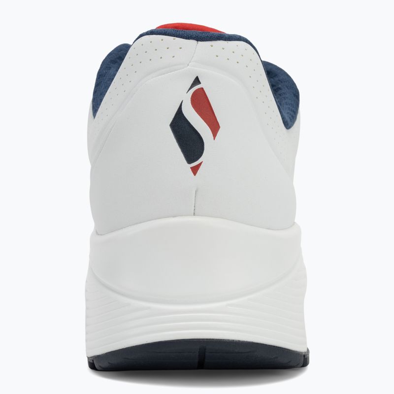 SKECHERS Uno Stand On Air women's shoes white durabuck/navy/red trim/mesh 6