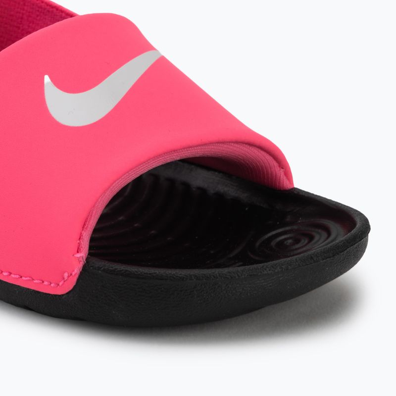 Children's slides Nike Kawa digital pink/black/white 7