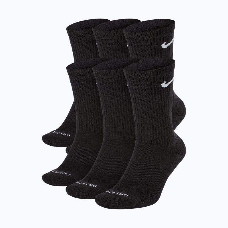 Men's socks Nike Everyday Plus Cushioned Crew 6 pairs black/white