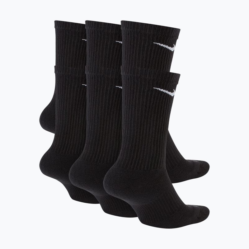 Men's socks Nike Everyday Plus Cushioned Crew 6 pairs black/white 2