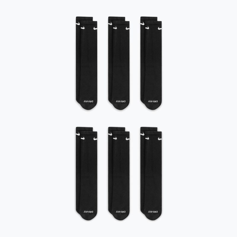 Men's socks Nike Everyday Plus Cushioned Crew 6 pairs black/white 3
