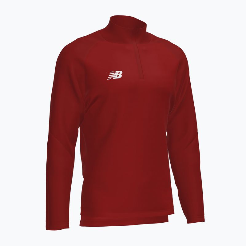 Children's football sweatshirt New Balance Training 1/4 Zip Knitted maroon EJT9035RDP