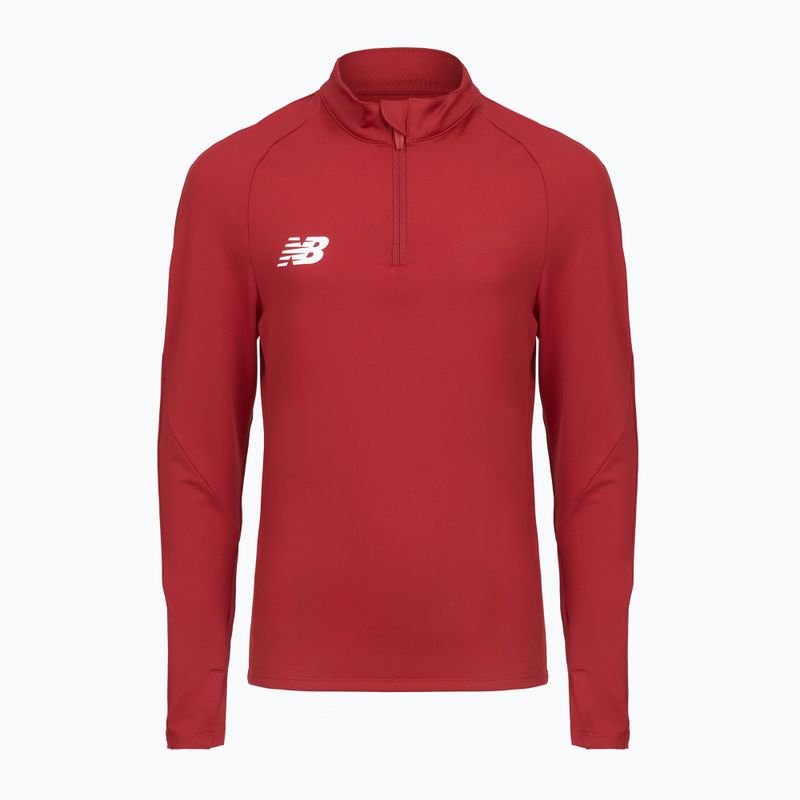 Children's football sweatshirt New Balance Training 1/4 Zip Knitted maroon EJT9035RDP