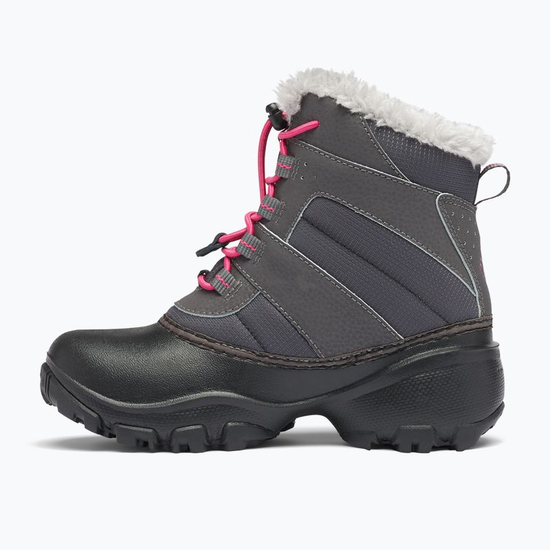 Columbia Rope Tow III WP Girl children's snow boots dark grey/haute pink 12