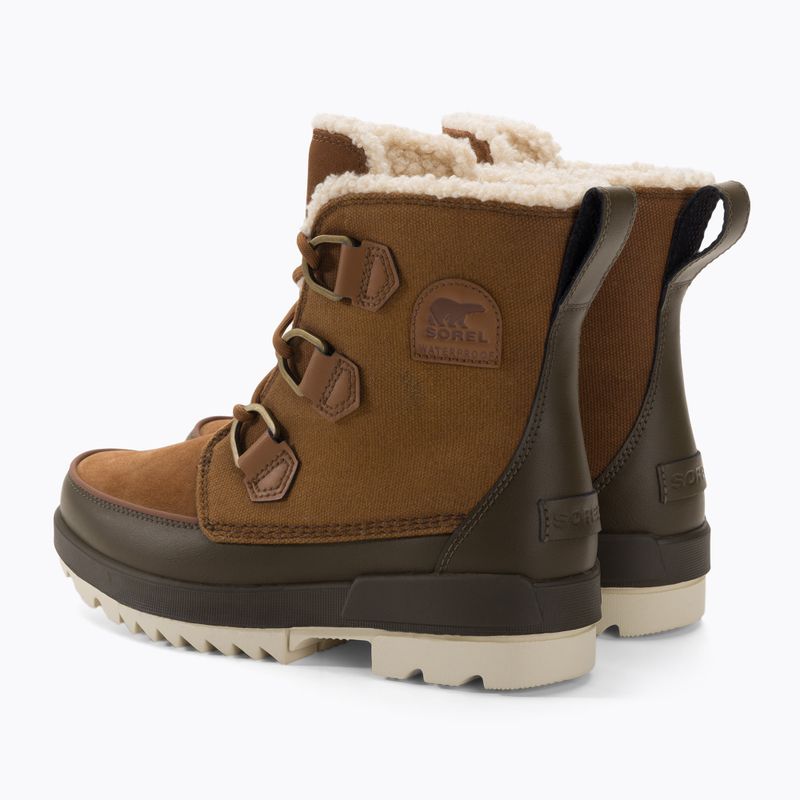 Women's trekking boots Sorel Torino II Wp Waxed Canvas velvet tan/olive green 4