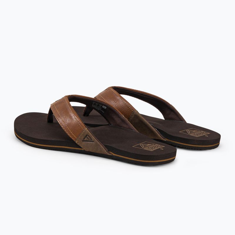 REEF Newport men's brown and black flip flops CI3754 3