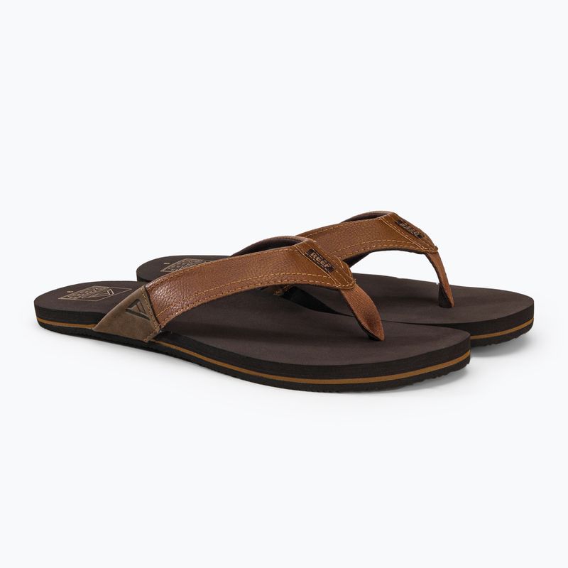 REEF Newport men's brown and black flip flops CI3754 4