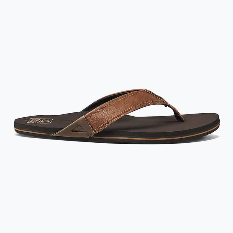 REEF Newport men's brown and black flip flops CI3754 10