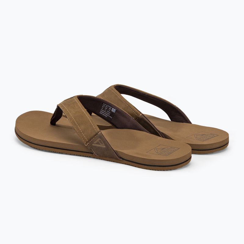 REEF men's Newport brown flip flops CI3753 3