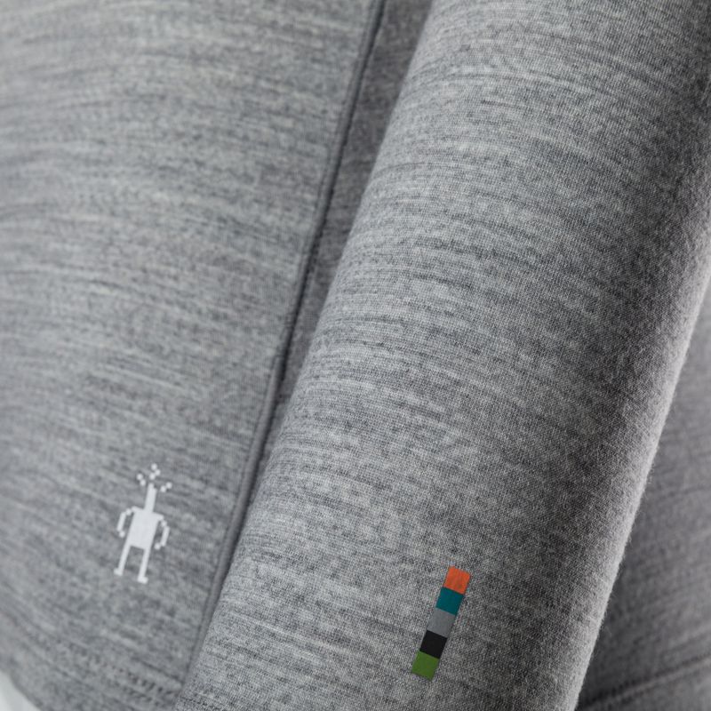 Women's thermal base layer sweatshirt Smartwool Merino 150 Baselayer Boxed light gray heather 3