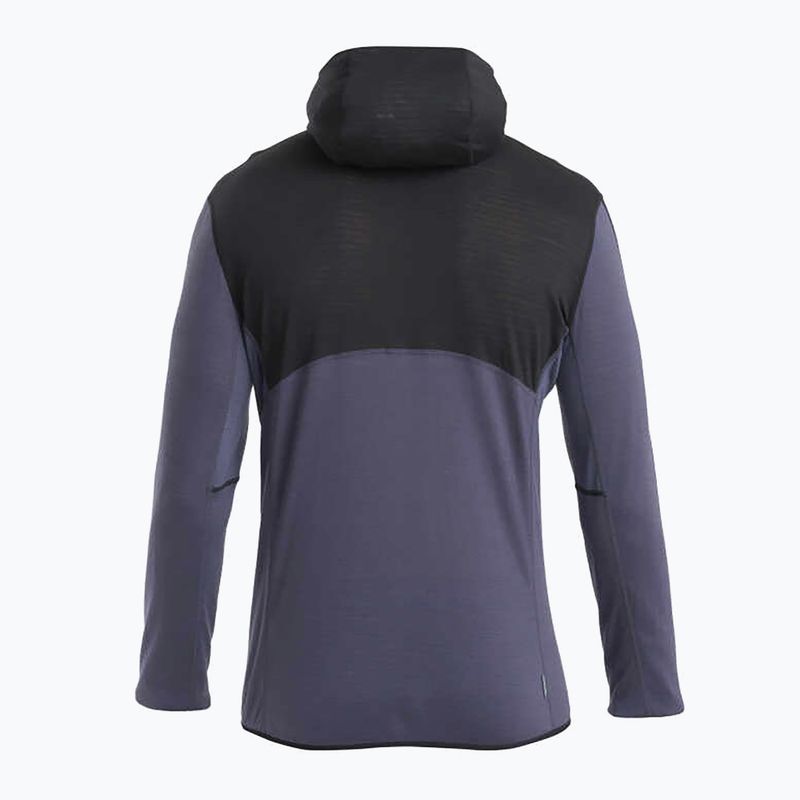 Men's Icebreaker Merino 200 Realfleece™ Descender trekking sweatshirt black/graphite/cb 7