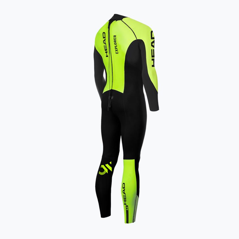 HEAD Head Ow Explorer FS 3.2.2 BKLM men's triathlon wetsuit black/yellow 2