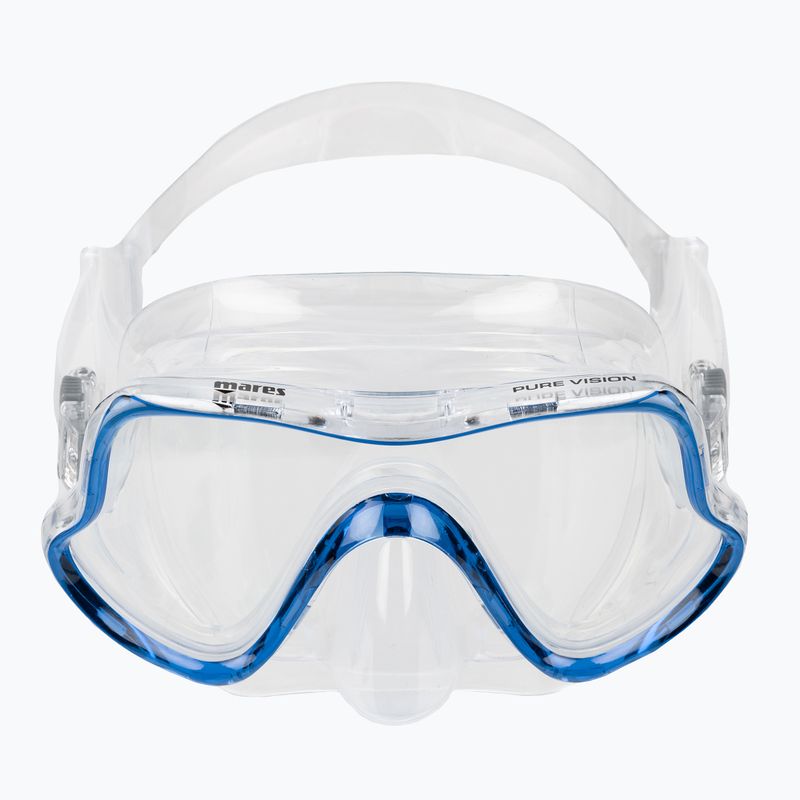Mares Pure Vision clear blue snorkelling mask 411217 2