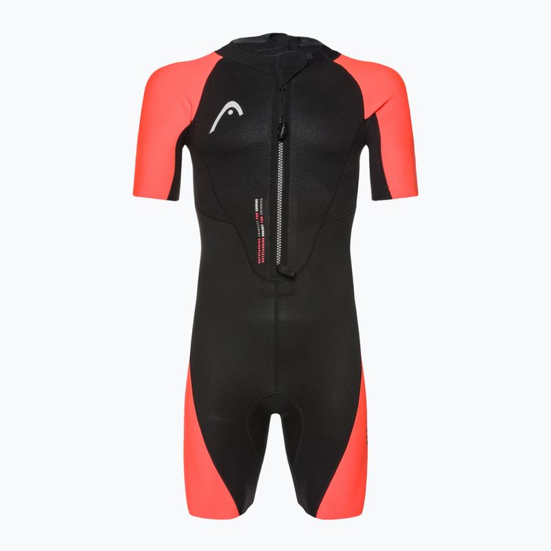 Men's triathlon wetsuit HEAD SwimRun Multi Shorty 2.5 black/orange 2