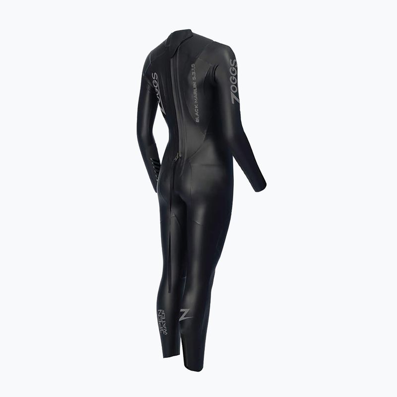 Women's wetsuit Zoggs Black Marlin Tri 5/3/1,5 mm black/silver 2