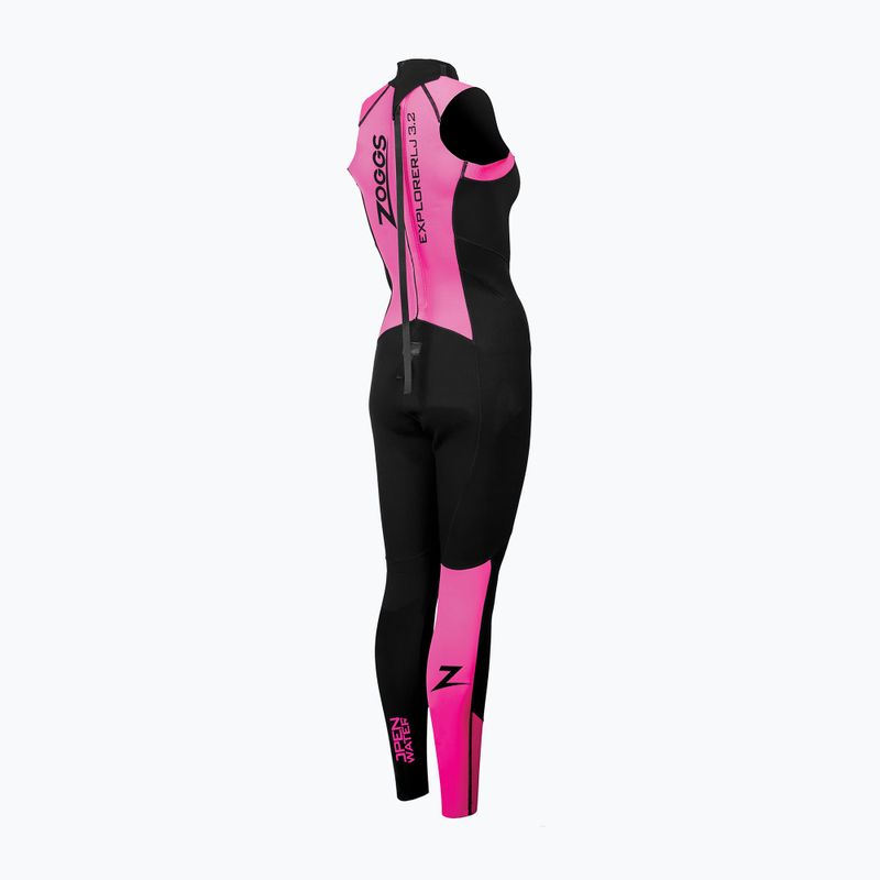 Women's wetsuit Zoggs OW Explorer LJ 3.2.2 mm black/pink 2