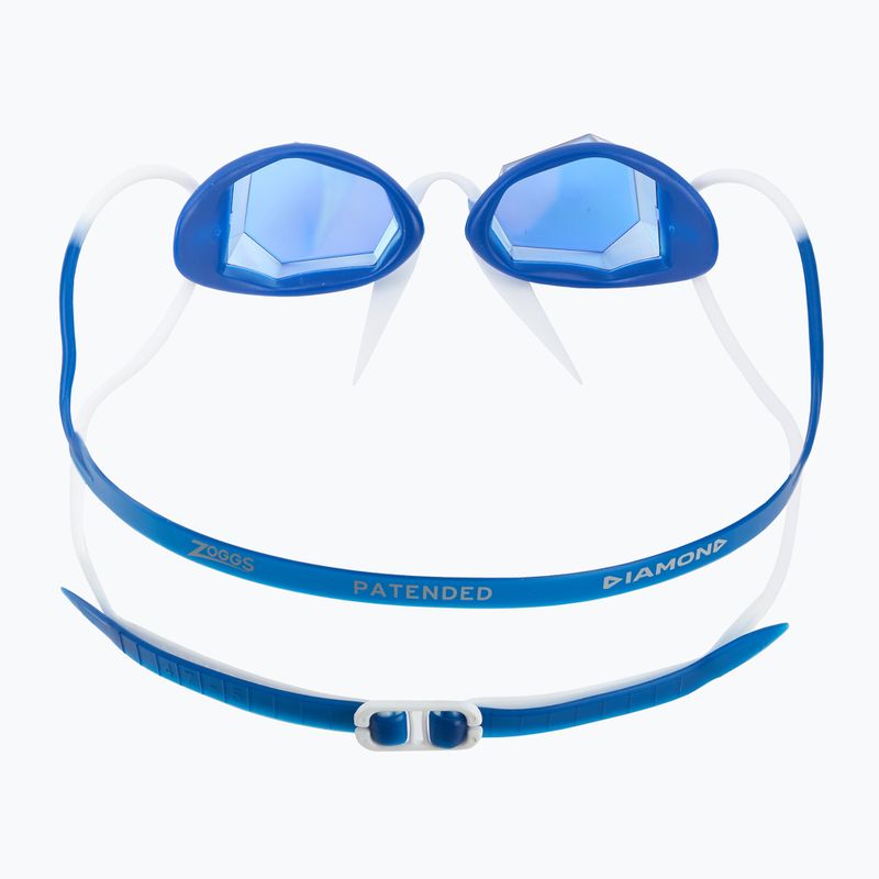 Zoggs Diamond Titanium blue/white/mirror gold swimming goggles 4