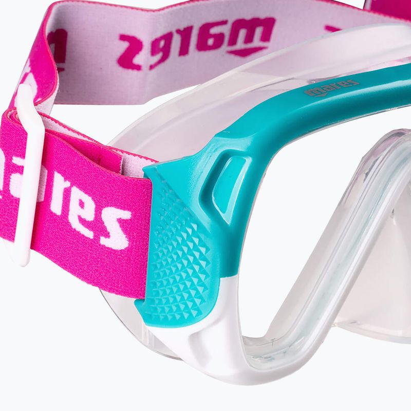 Mares Keewee Junior children's diving mask aqua / white / clear 2