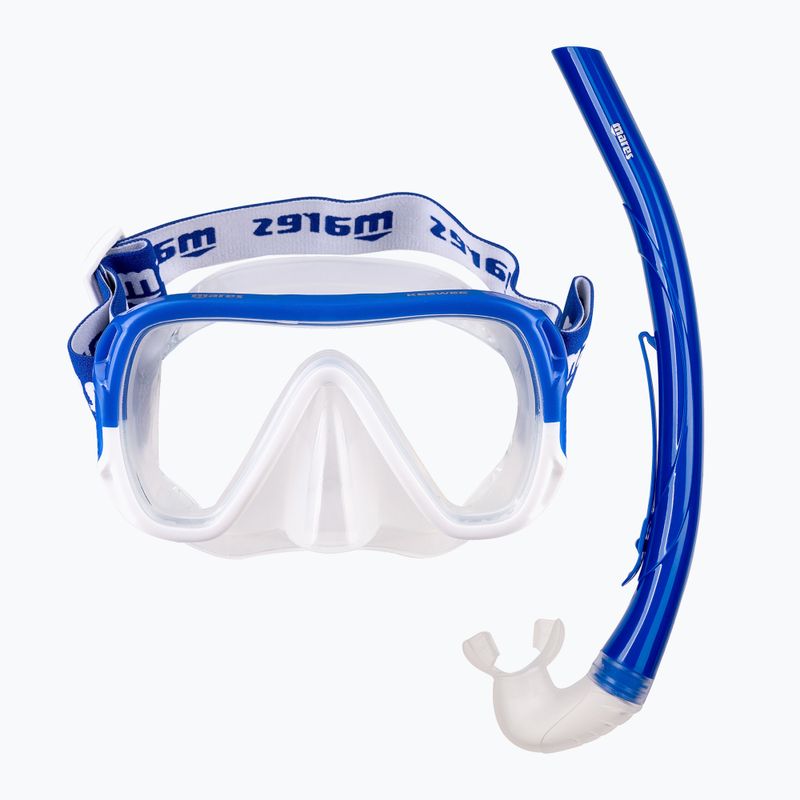 Mares Combo Keewee blue/white/clear snorkel kit