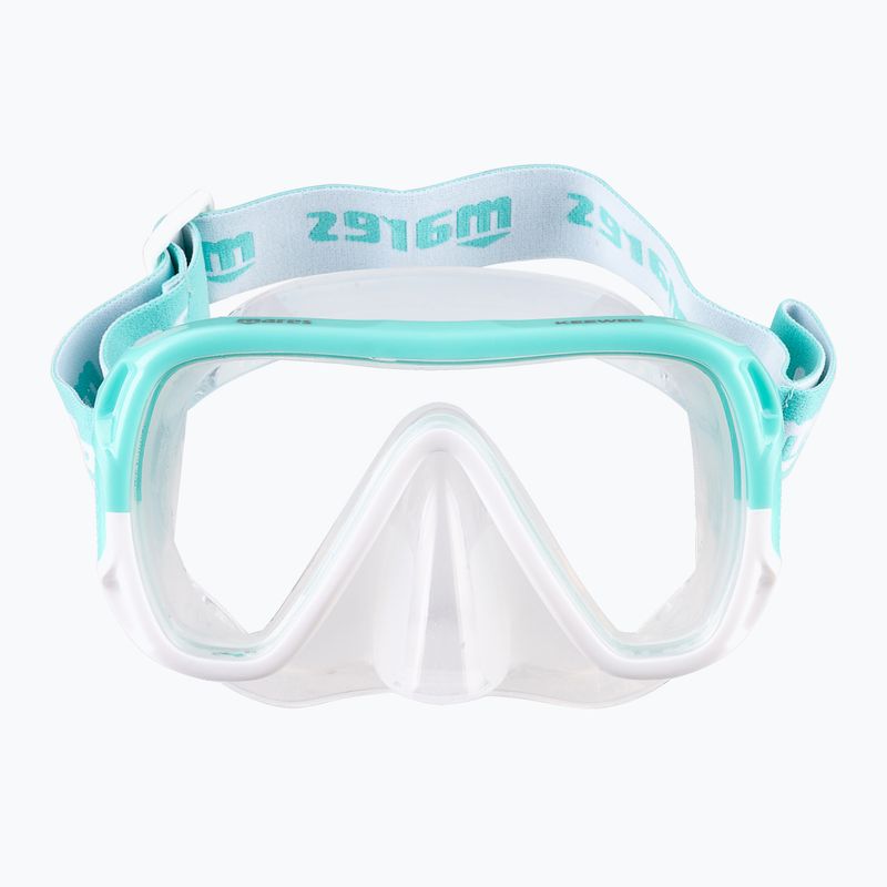 Mares Combo Keewee mint/white/clear snorkel kit 2