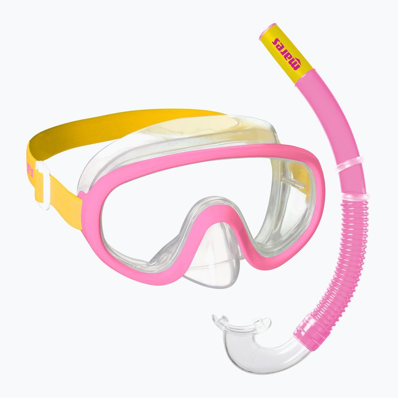 Mares Combo Jelly pink/yellow/clear children's snorkel kit