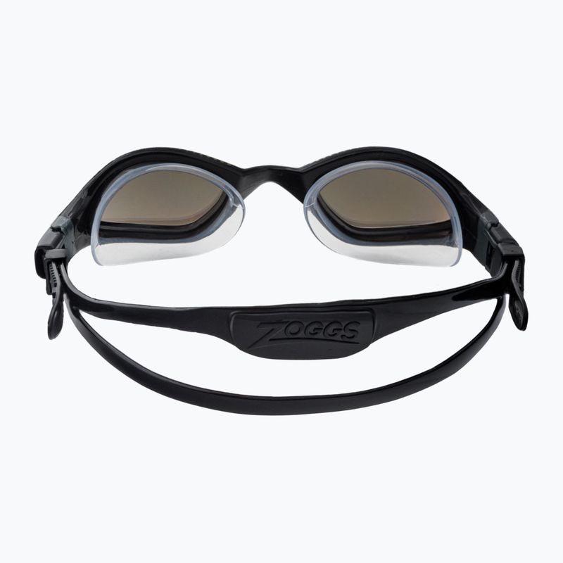 Zoggs Tiger LSR+ Titanium black/grey/mirror gold swimming goggles 461092 5