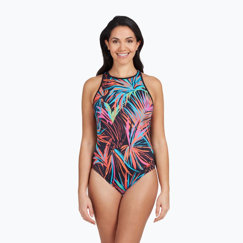 Women's one-piece swimsuit Zoggs Maya Hi Crossback maya print 3