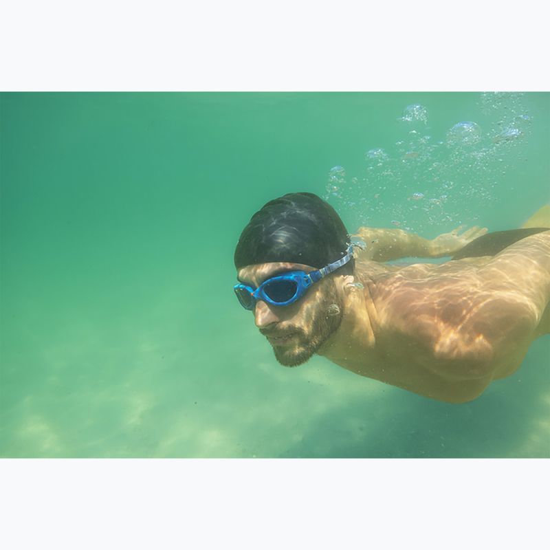 Zoggs Predator Flex Titanium blue/ blue/ mirror blue swimming goggles 3