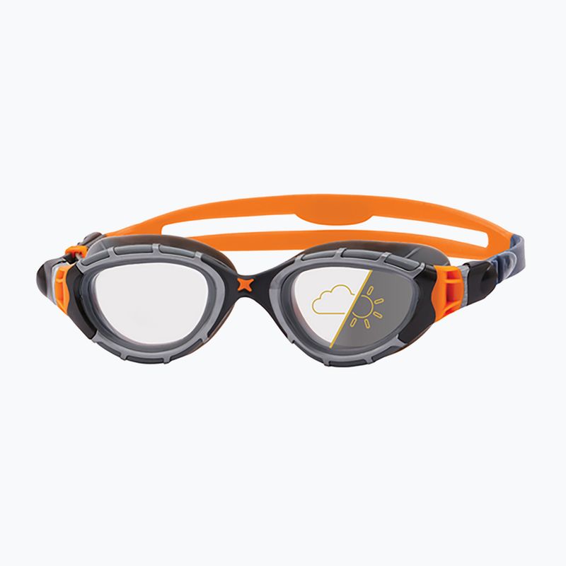 Zoggs Predator Flex Reactor grey/ orange/ reactor smoke swimming goggles