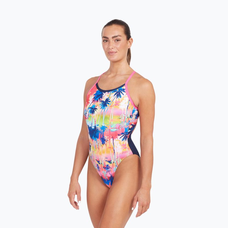 Women's one-piece swimsuit Zoggs Sunset Tri Back 5