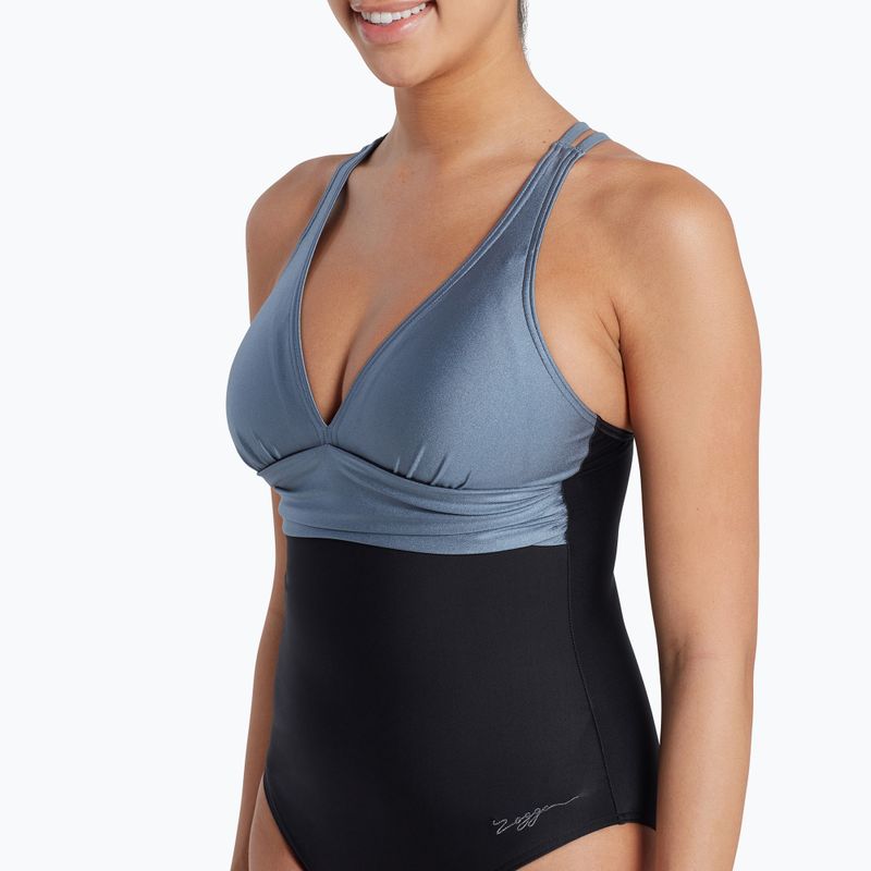 Women's one-piece swimsuit Zoggs Seamarine Panel Crossback 6