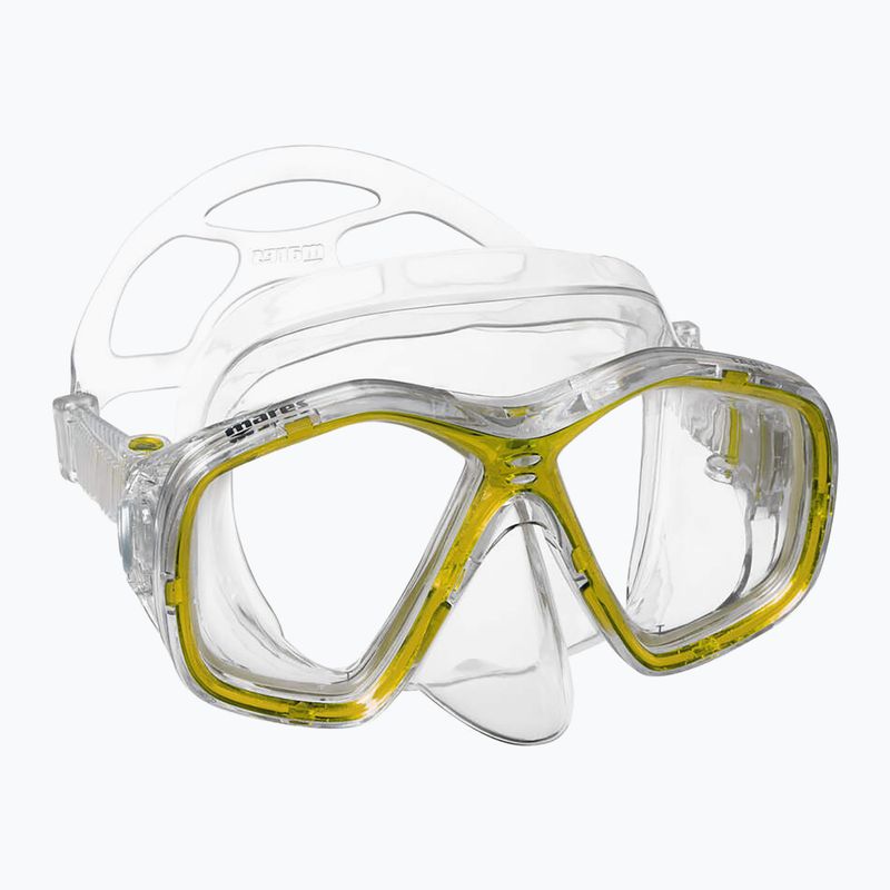 Snorkelling set Mares Tapu yellow reflex/clear 2