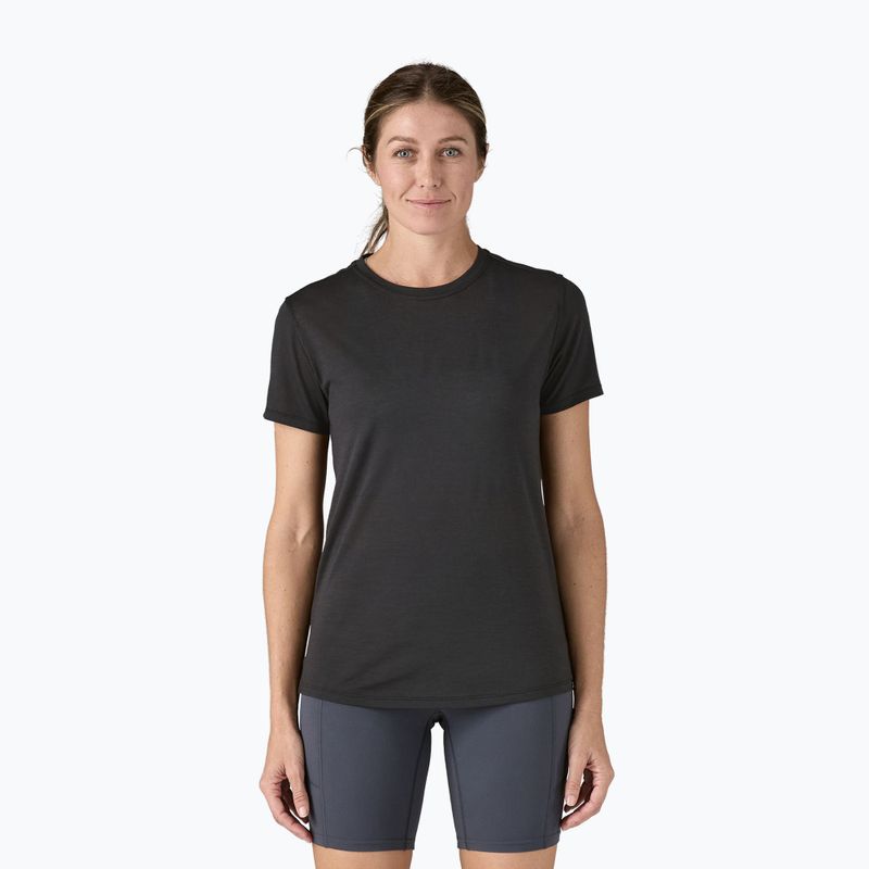 Women's Patagonia Cap Cool Merino Blend t-shirt black 2