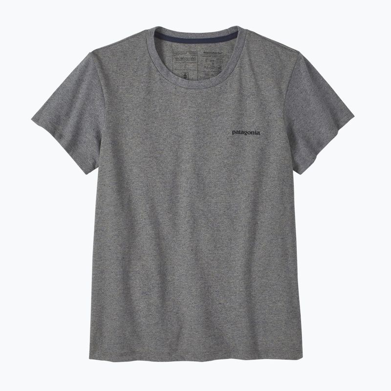 Women's Patagonia P-6 Logo Responsibili-Tee gravel heather trekking t-shirt 4