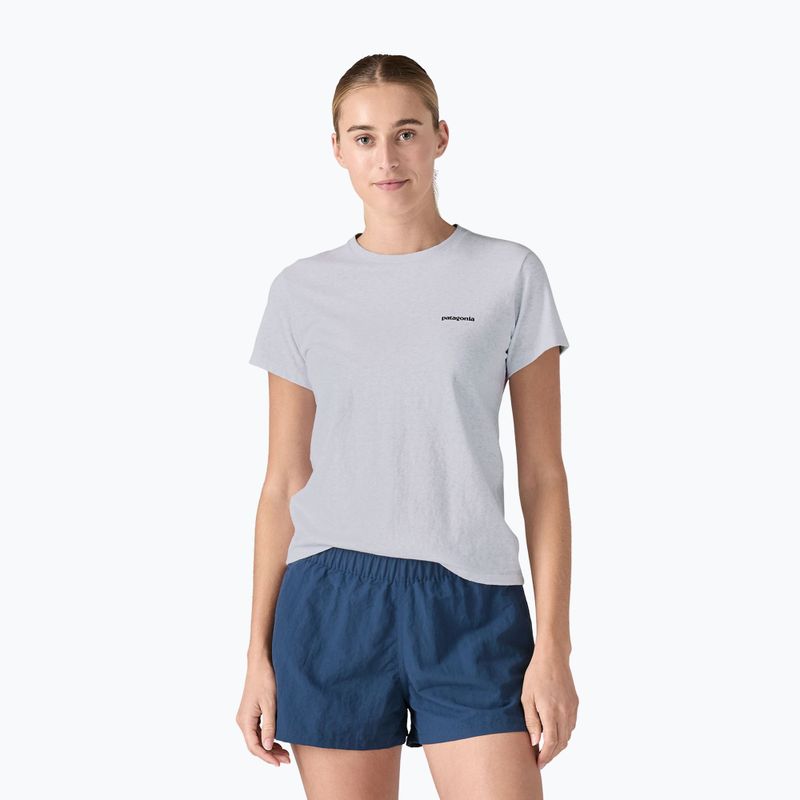 Women's trekking T-shirt Patagonia P-6 Logo Responsibili-Tee white