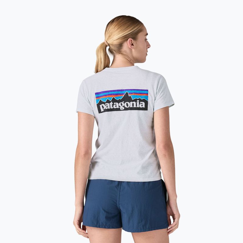 Women's trekking T-shirt Patagonia P-6 Logo Responsibili-Tee white 3