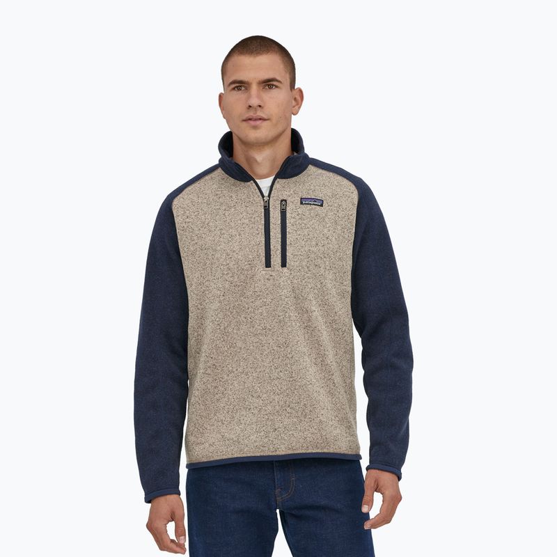 Men's Patagonia Better Sweater 1/4 Zip fleece sweatshirt oar tan