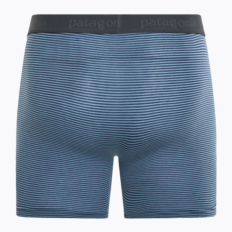Patagonia men's Essential Boxer Briefs 6" fathom stripe/new navy 2