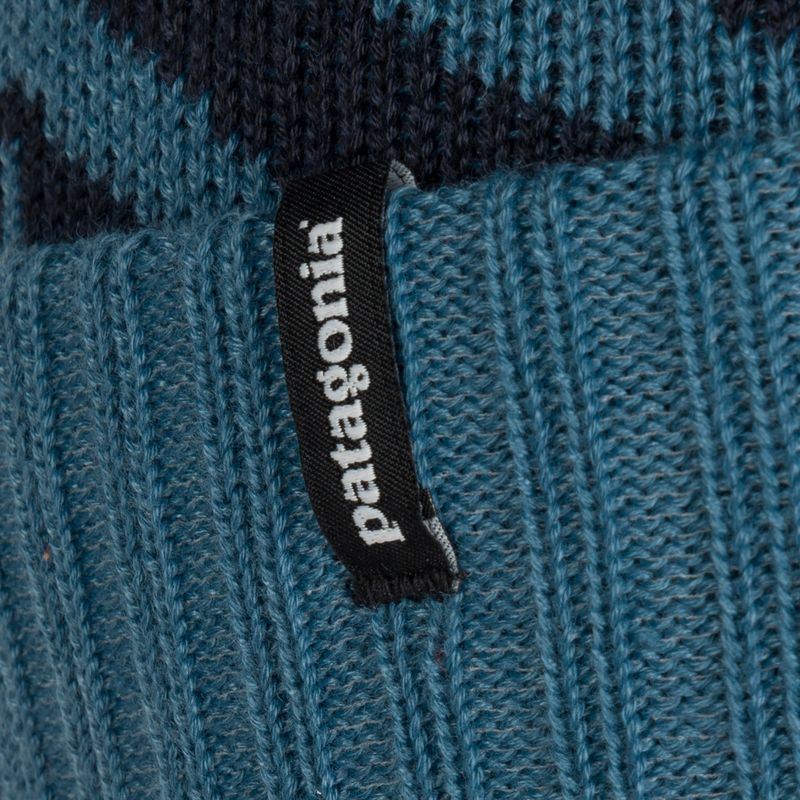 Patagonia Powder Town Beanie perennial pinecone/wavy blue 4