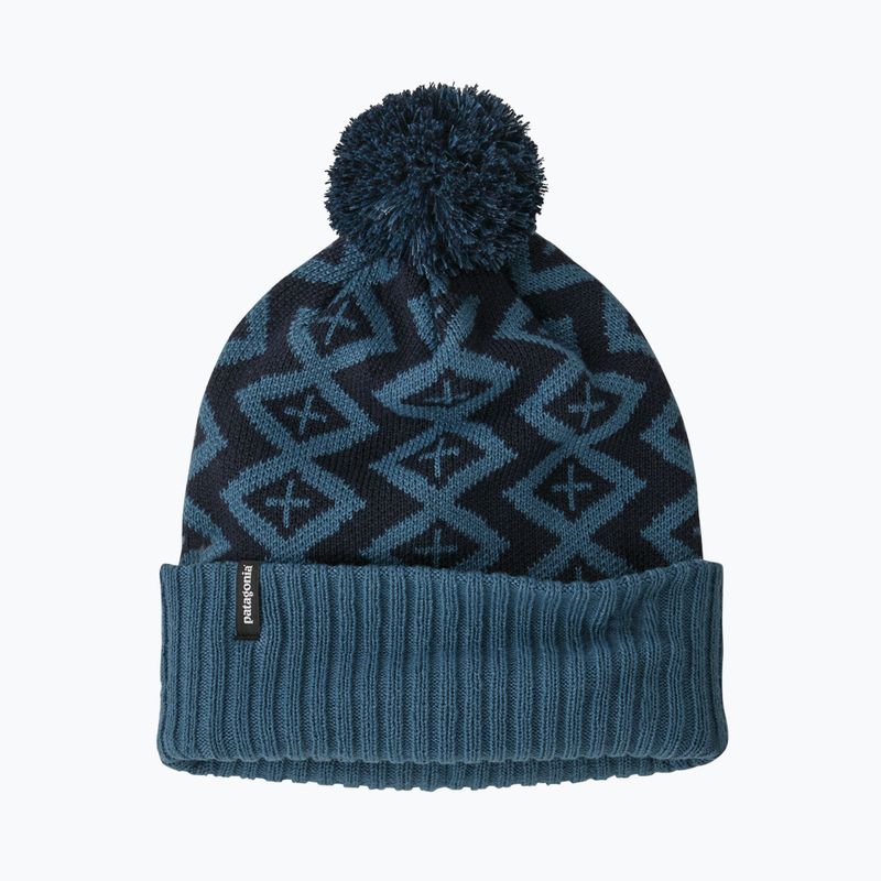 Patagonia Powder Town Beanie perennial pinecone/wavy blue 6