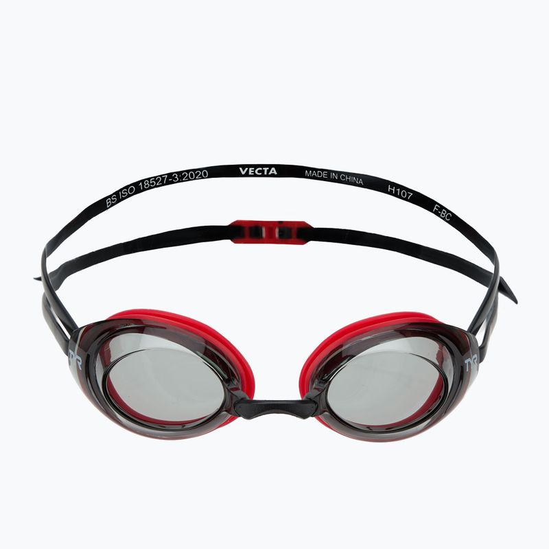 TYR Vecta Racing smoke/red/black swimming goggles 2