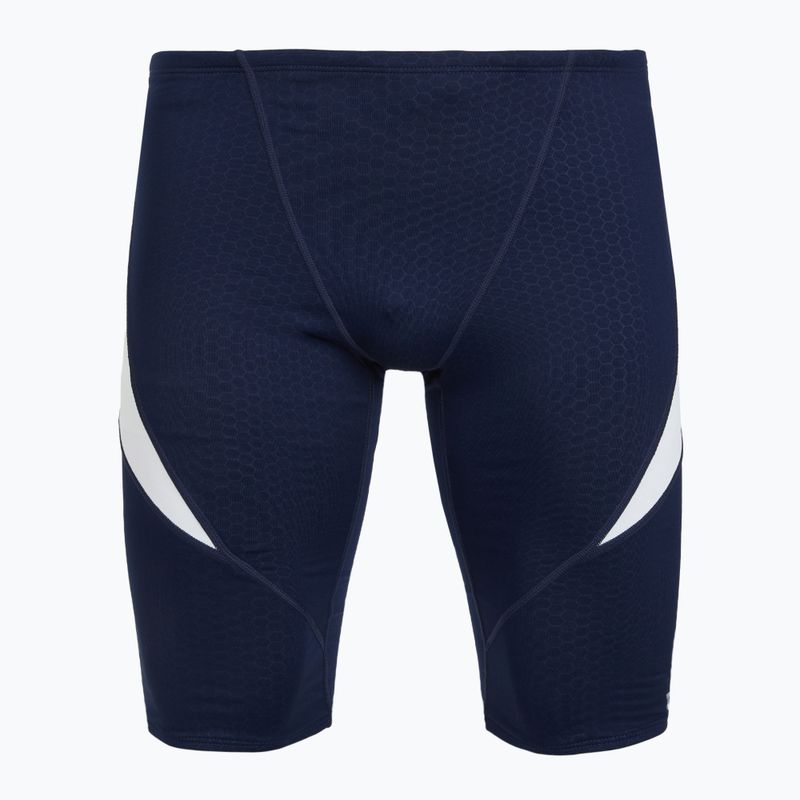 Men's swim jammers TYR Durafast Elite Curve Splice Hexa Jammer navy/white