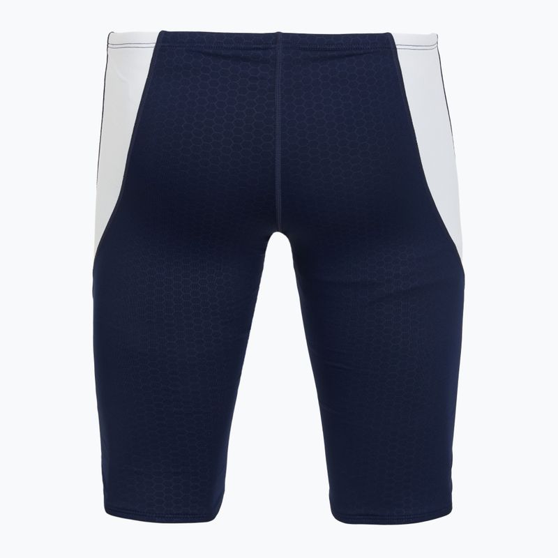 Men's swim jammers TYR Durafast Elite Curve Splice Hexa Jammer navy/white 2
