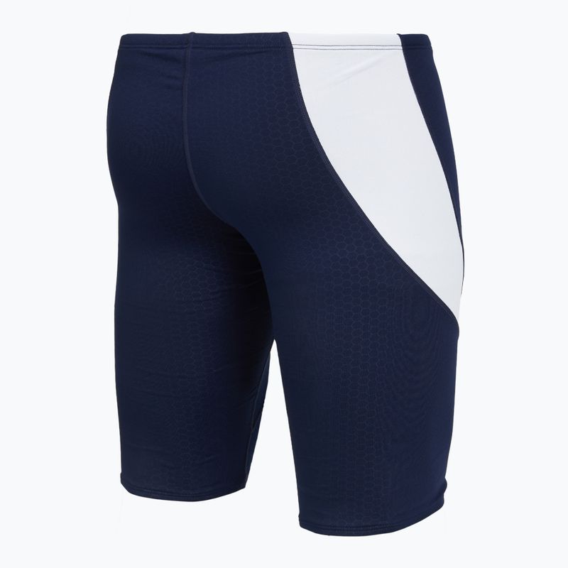 Men's swim jammers TYR Durafast Elite Curve Splice Hexa Jammer navy/white 3