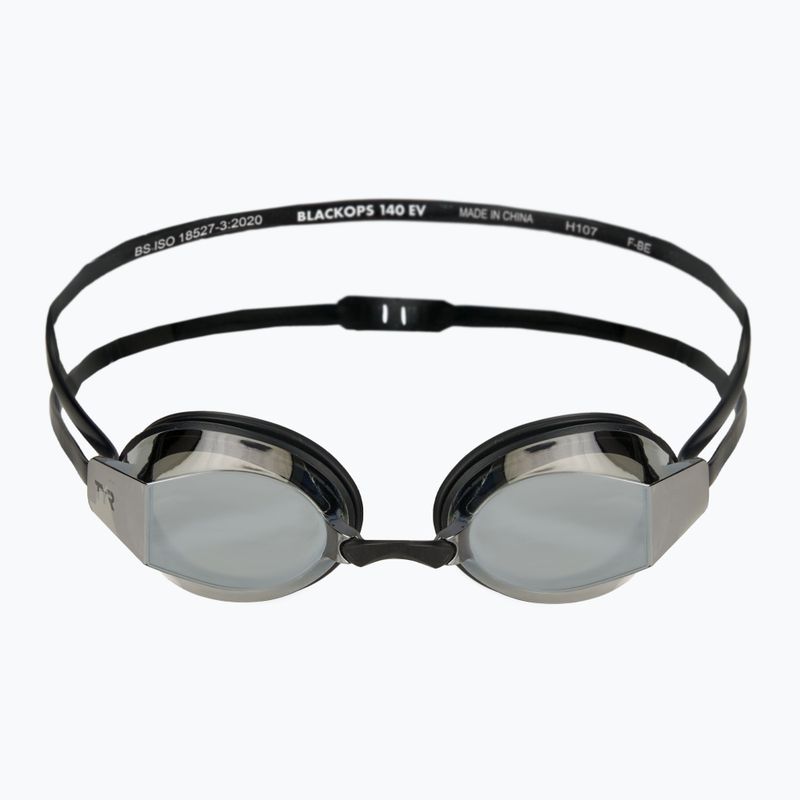 TYR Blackops 140 Ev Racing Mirrored silver/black/black swimming goggles 2